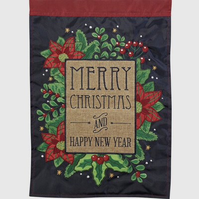 Merry Christmas And Happy New year Garden Flag