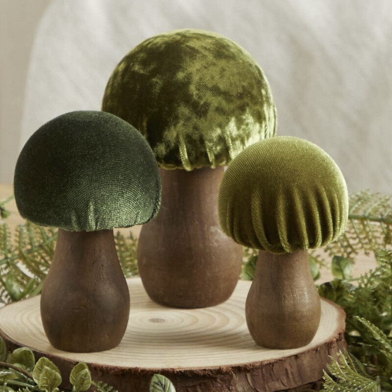Green Mushroom Trio