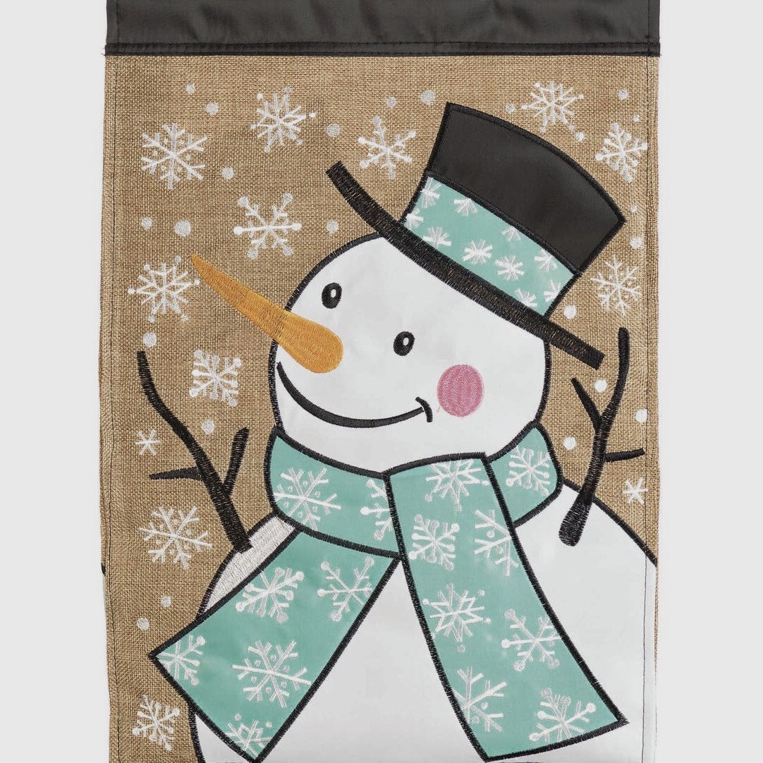 Snowman Garden Flag