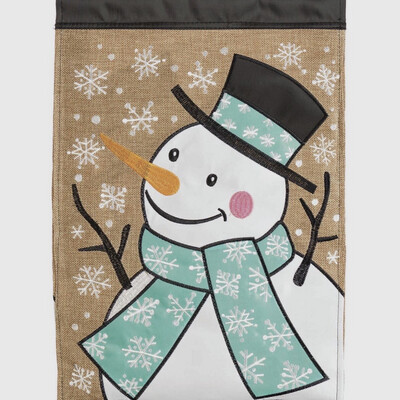 Snowman Garden Flag
