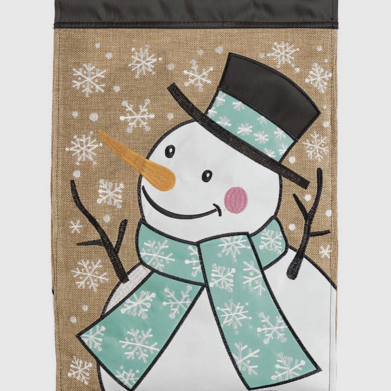 Snowman Garden Flag