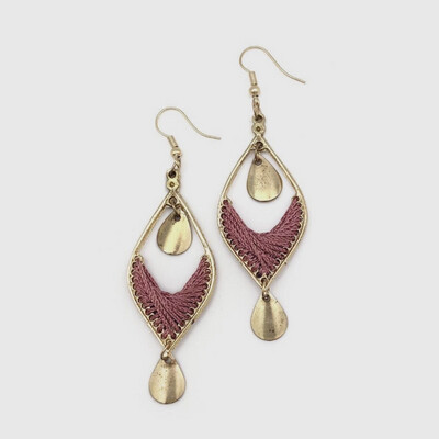 Pink Teardrop Earrings