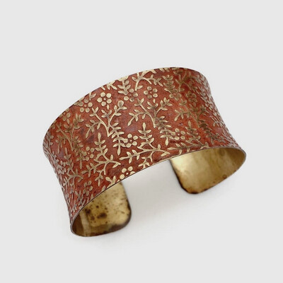 Rust And Gold Adjustable Bracelet