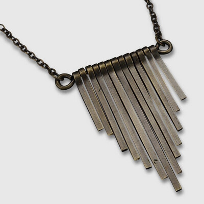 Bronze Bar Necklace