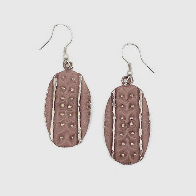 Dusty Rose Silver Earrings
