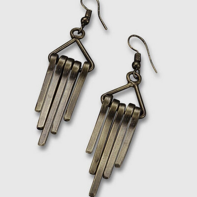 Bronze Bar Earrings