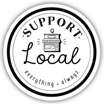Support Local Waterproof Vinyl Sticker