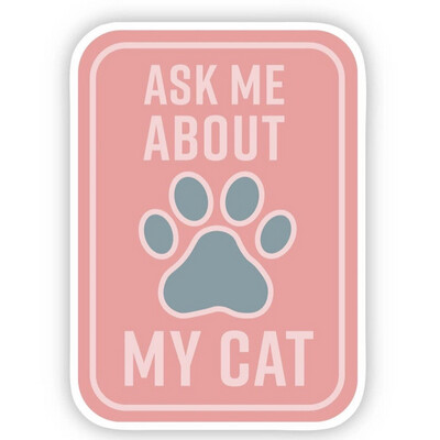 Ask About Cat Sticker