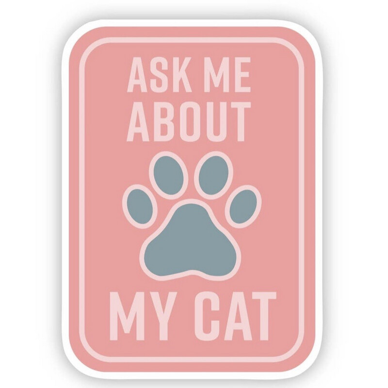 Ask About Cat Sticker