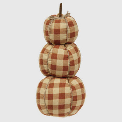 Plaid Orange Pumpkin Trio