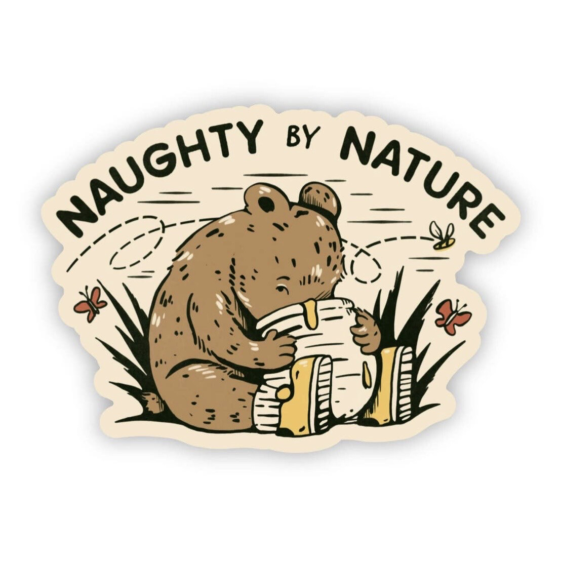 Naughty Nature Waterproof Vinyl Sticker