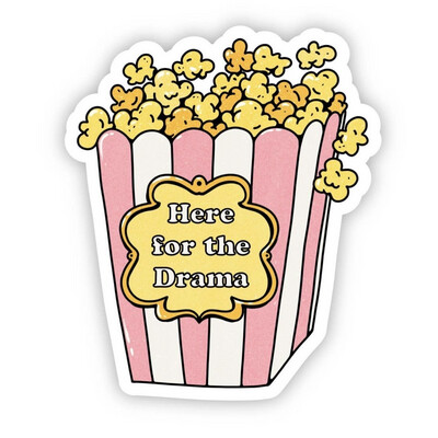 Popcorn Drama Waterproof Vinyl Sticker