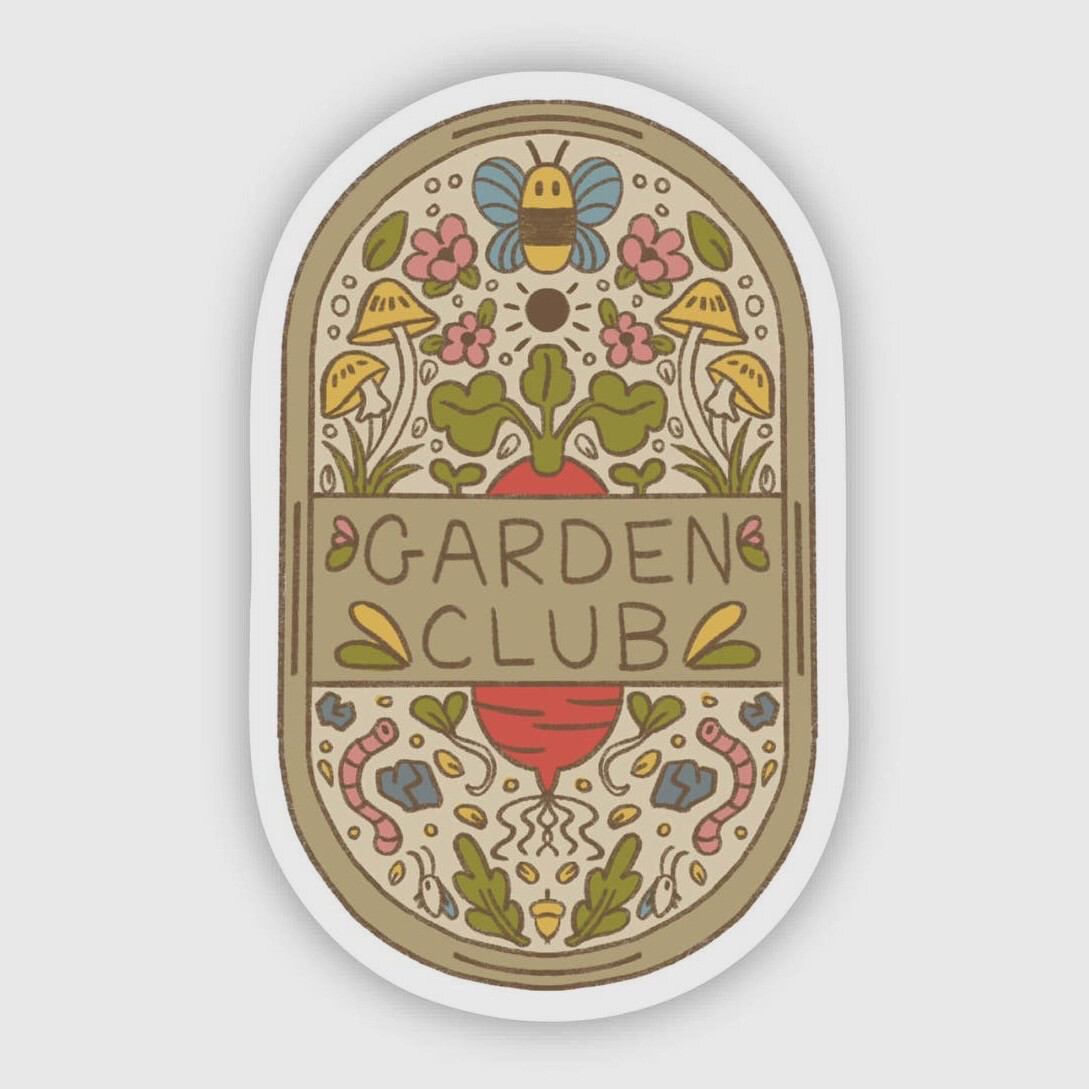 Garden Club Waterproof Vinyl Sticker