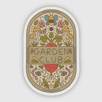 Garden Club Waterproof Vinyl Sticker