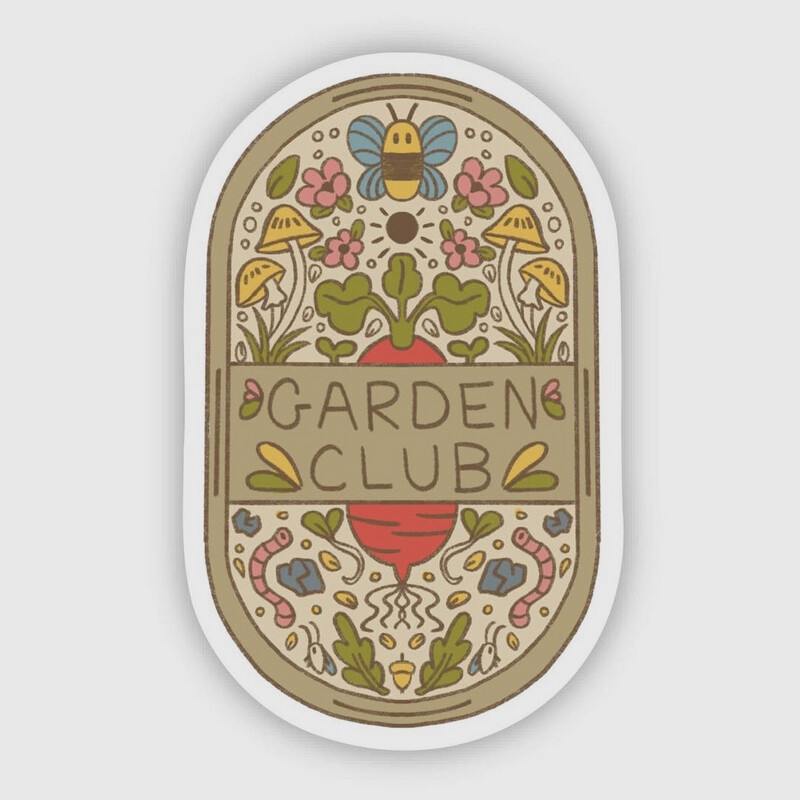Garden Club Waterproof Vinyl Sticker