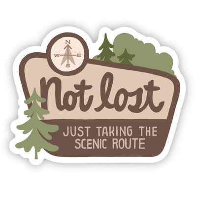 Not Lost Waterproof Vinyl Sticker