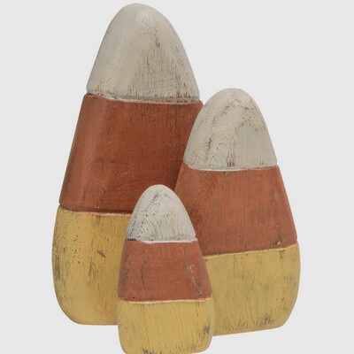 Set Of Three Wood Candy Corn