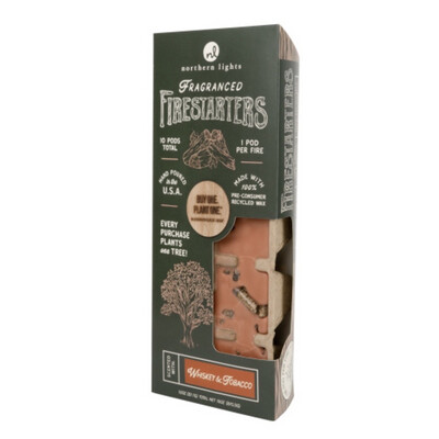 Fragranced Fire Starters, Whiskey &amp; Tobacco