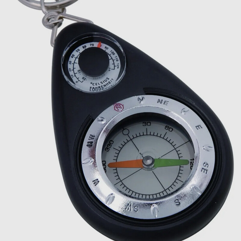 Keychain Compass With Thermometer