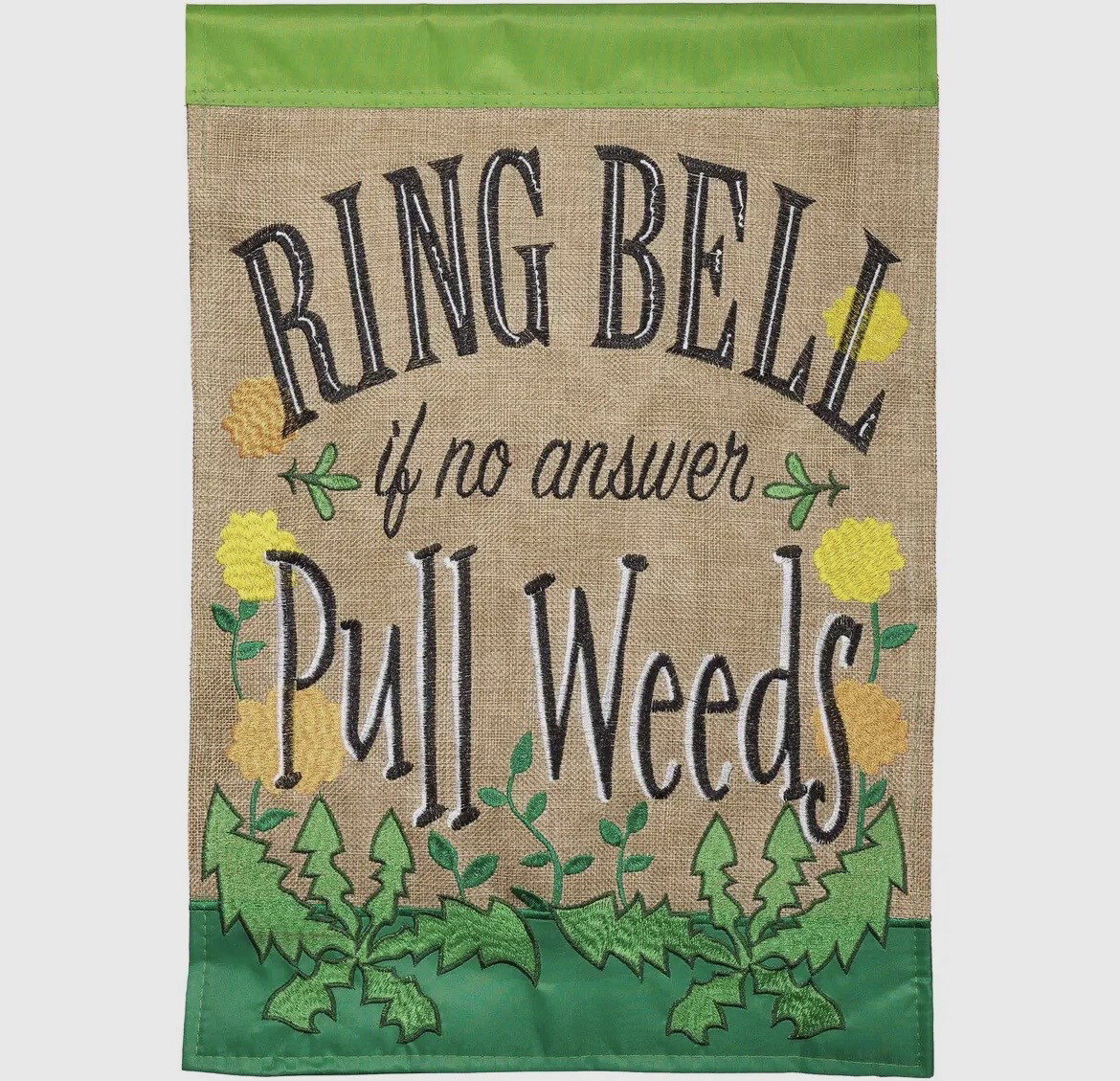 Ring Bell Pull Weeds Garden Flag