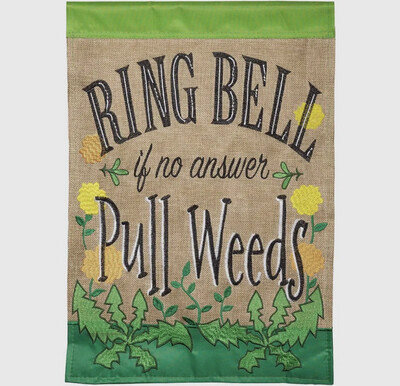 Ring Bell Pull Weeds Garden Flag