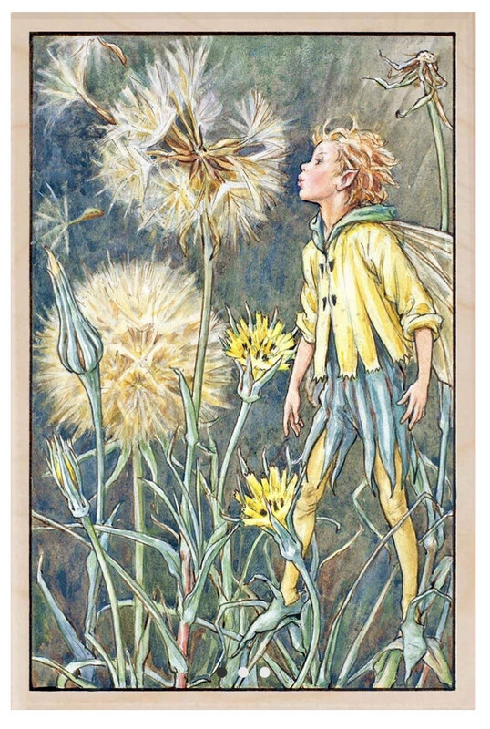 Dandelion Fairy Wood Magnet