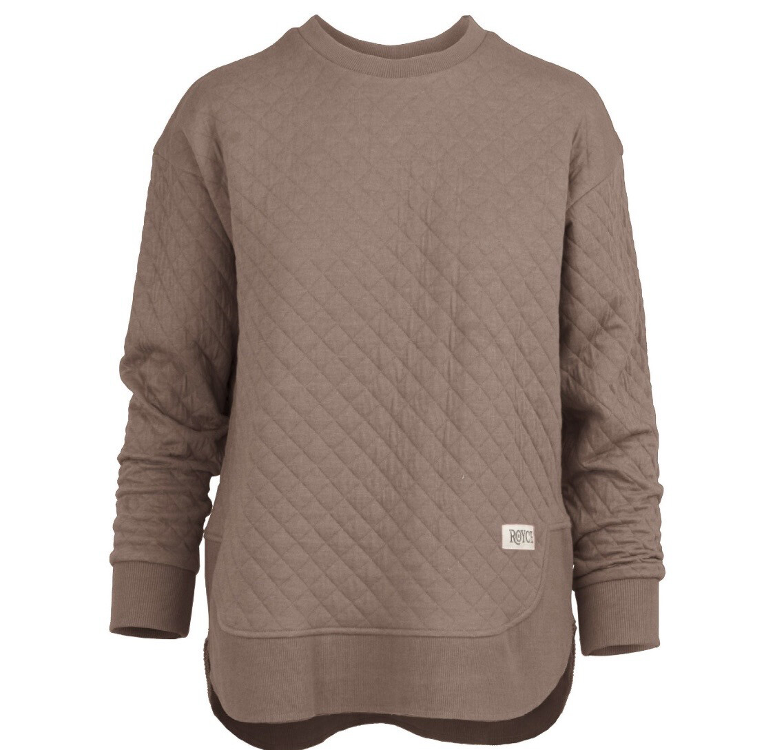 Khaki Quilted Royce Sweatshirt
