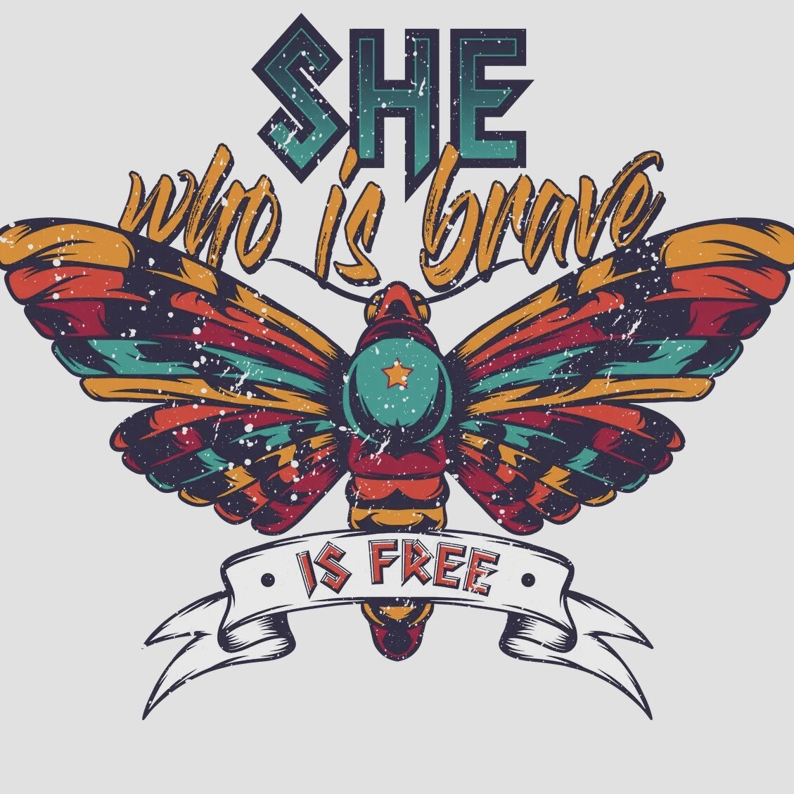 She Is Brave Sticker
