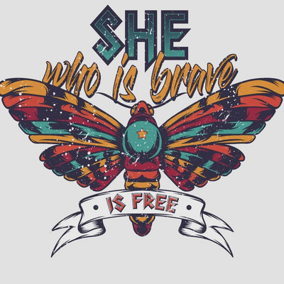 She Is Brave Sticker