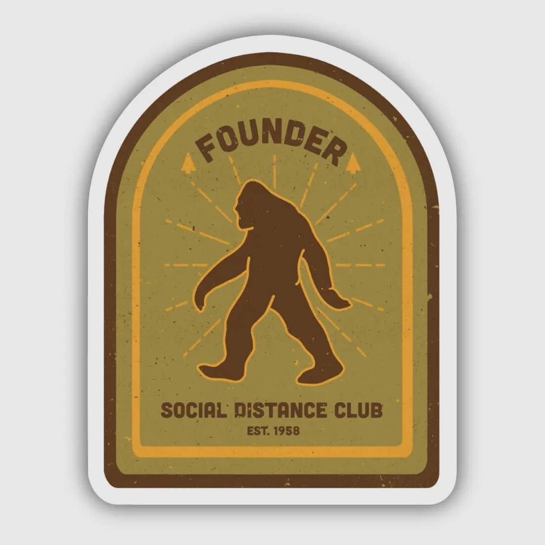 Big Foot Antisocial Club Sticker