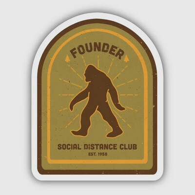 Big Foot Antisocial Club Sticker