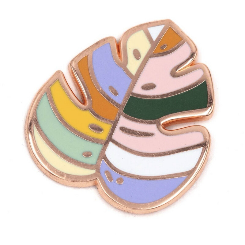 Colorful Monstera Pin