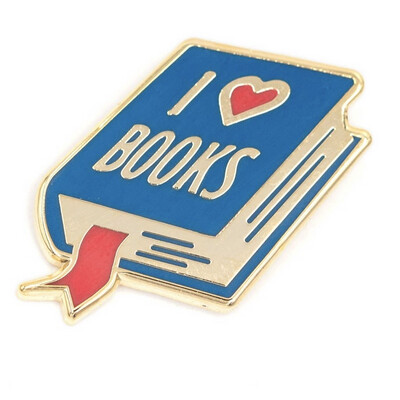 I Love Books Pin