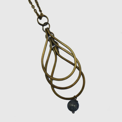 Teardrop Lapis Necklace
