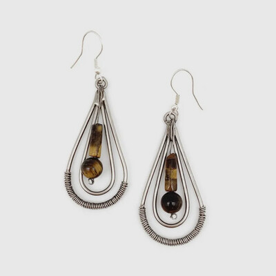 Tiger Eye Stone Earrings