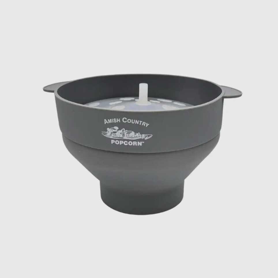 Gray Silicone Popcorn Microwave Popper