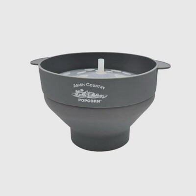 Gray Silicone Popcorn Microwave Popper
