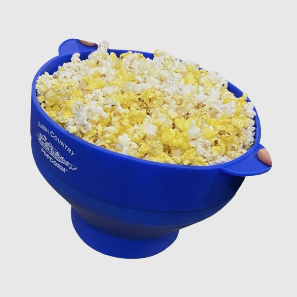 Blue Silicone Popcorn Microwave popper