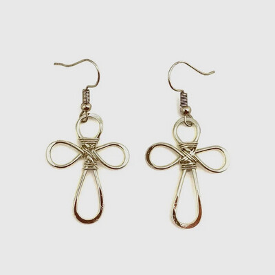 Gold Cross Earrings