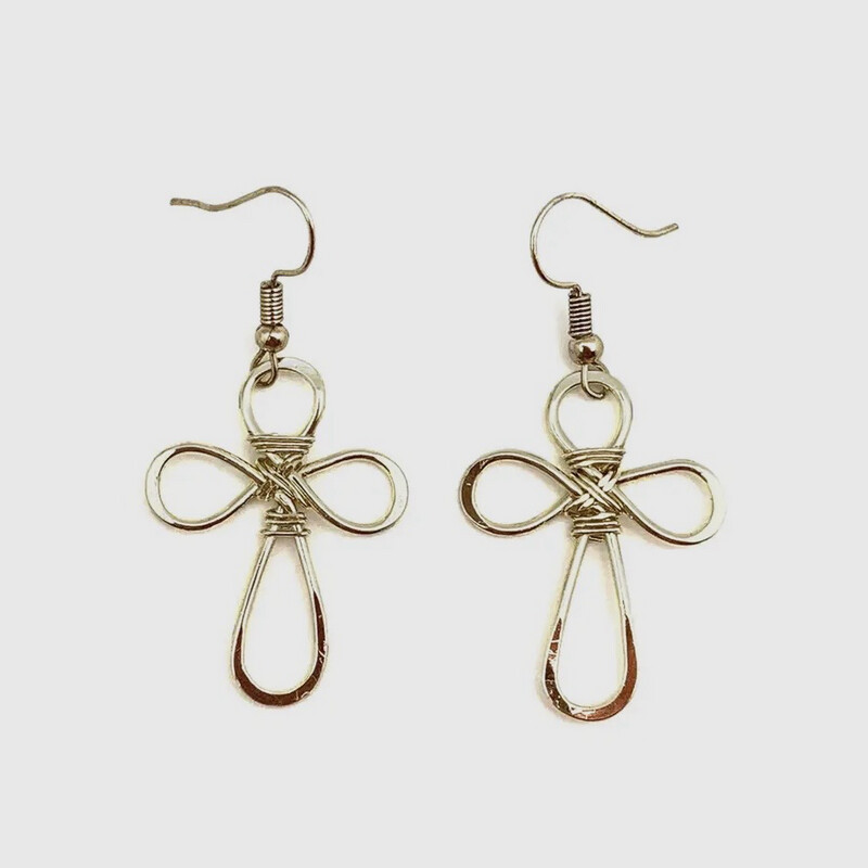 Gold Cross Earrings