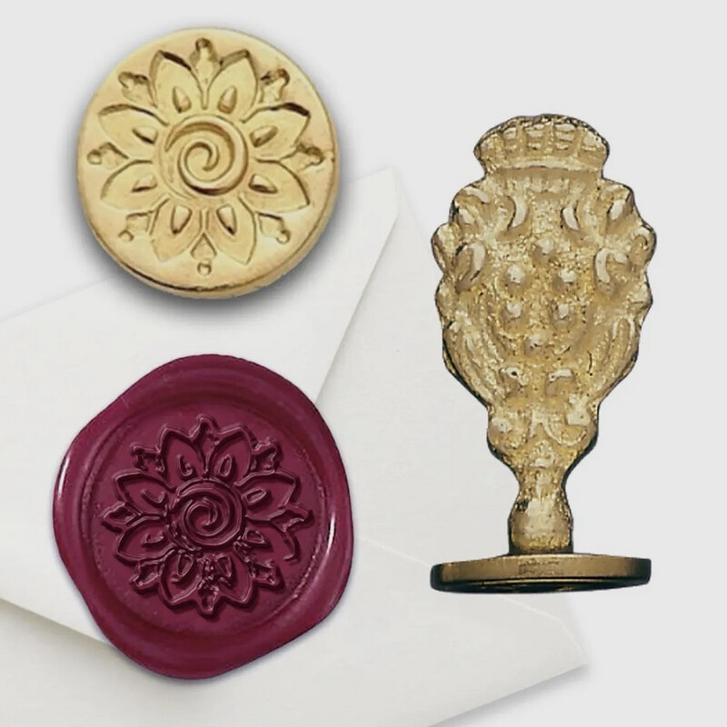 Flower Brass Wax Seal Stamp
