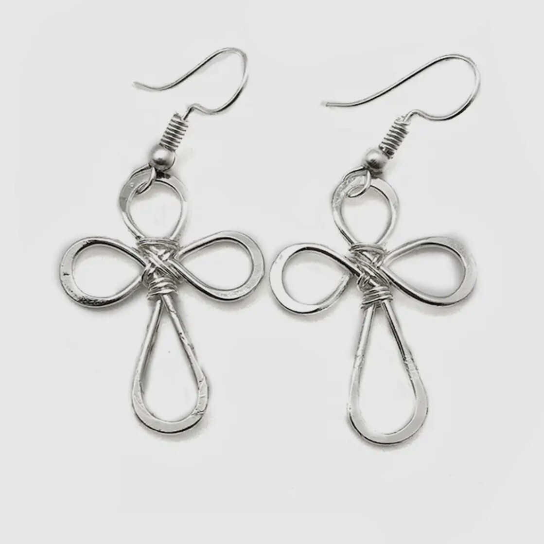 Silver Cross Earrings