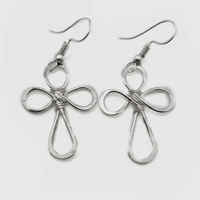 Silver Cross Earrings