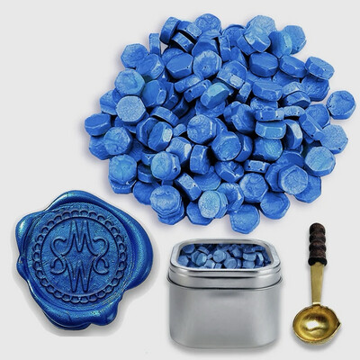 Blue Premium Wax Sealing Tin With Spoon