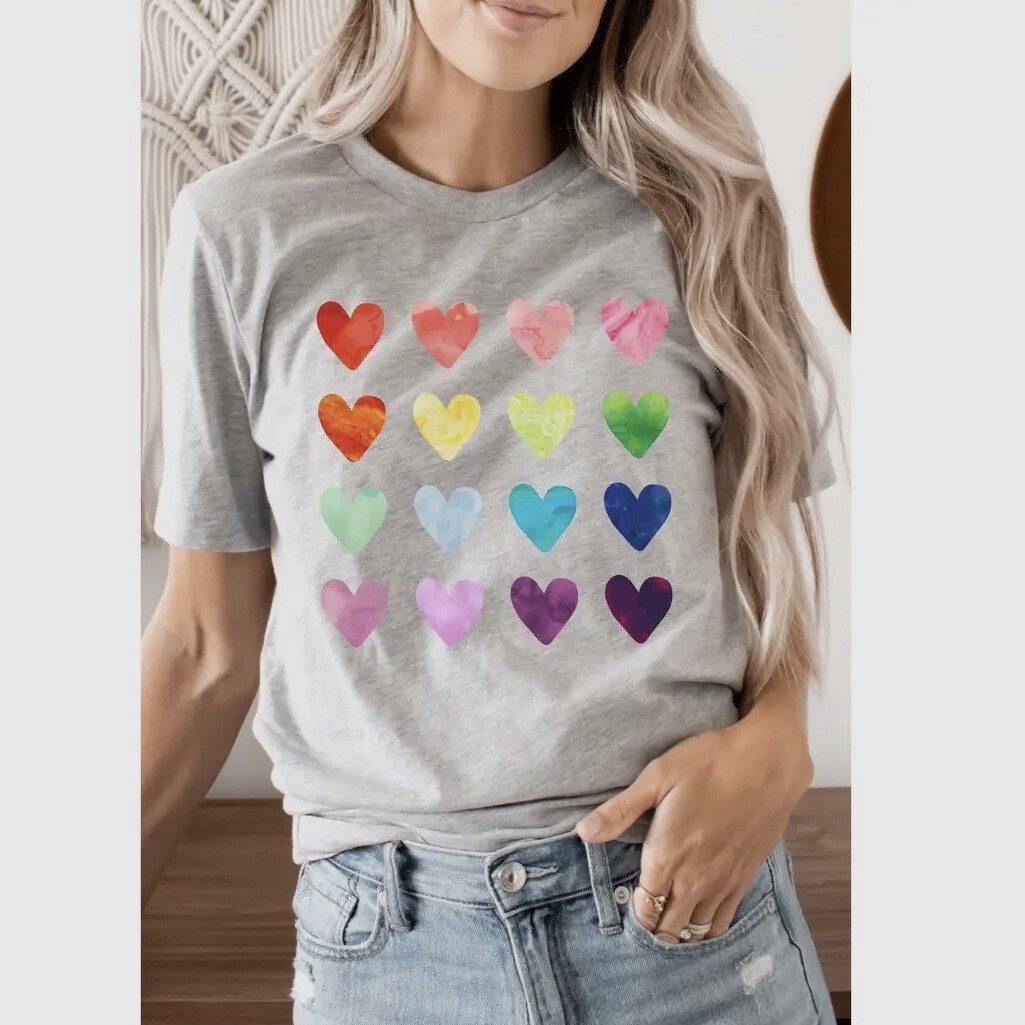 Valentines Watercolor Heart T-shirt