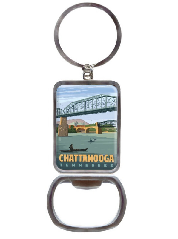 Walking Bridge Chattanooga Keychain Bottle Opener