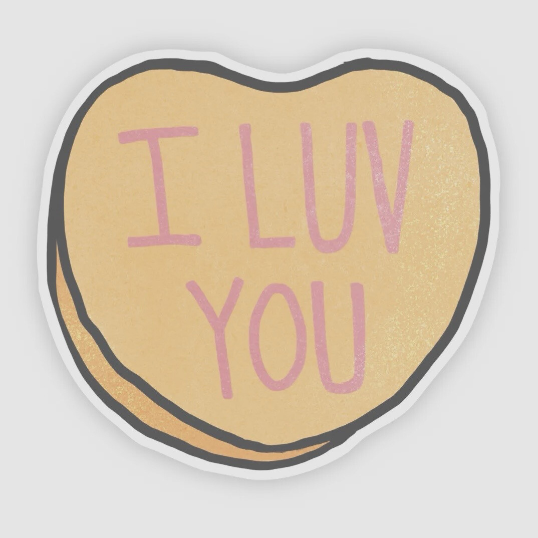 I Luv You Sticker