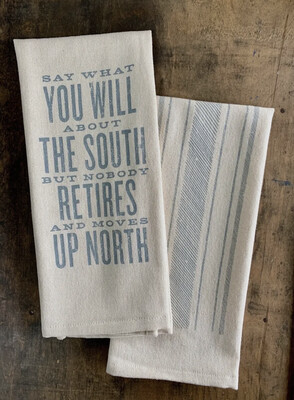 Retires In The South Tea Towel