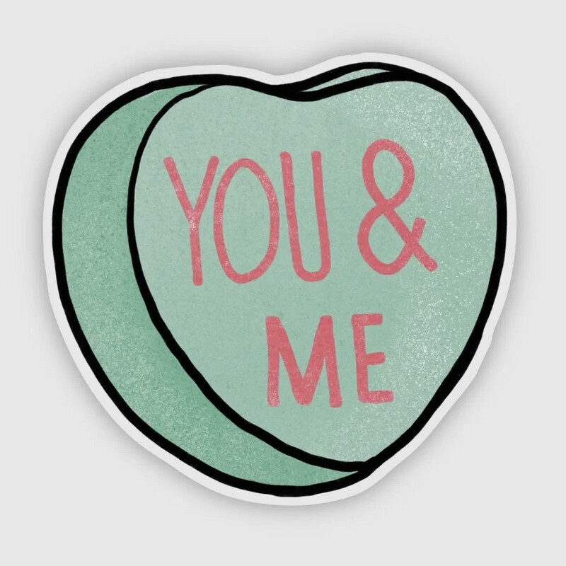 You And Me Heart Sticker