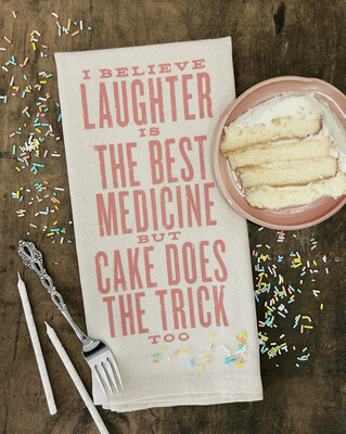 Best Medicine Is Laughter Tea Towel